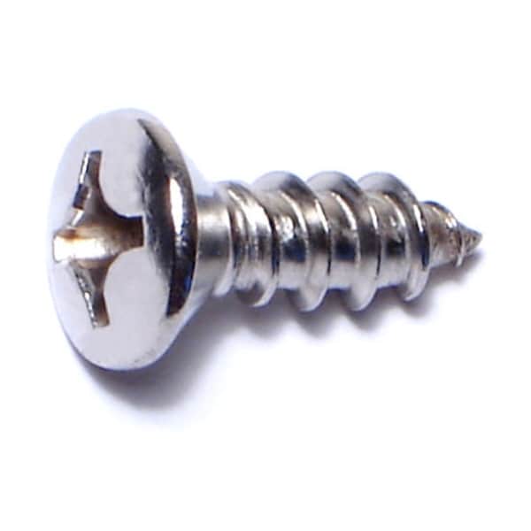 Midwest Fastener Sheet Metal Screw, #12 x 5/8 in, 18-8 Stainless Steel Oval Head Phillips Drive, 50 PK 53597 - main
